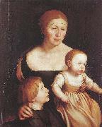 Hans holbein the younger The Artist Family oil on canvas